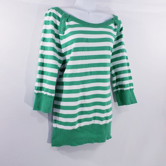 Lane Bryant Womens Sweater 14/16 Green‎ Boat Neck S - Picture 3 of 7